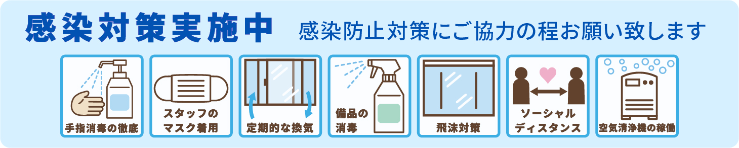 感染対策実施中